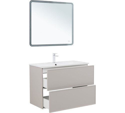 Тумба под раковину Aquanet Арт 90 бежевый