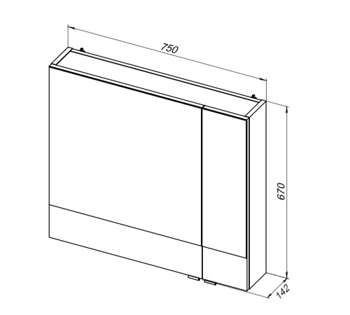 Зеркальный шкаф Aquanet Верона 75 белый