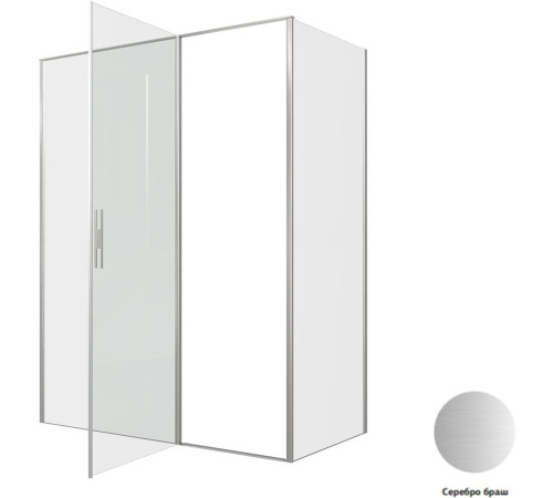 Душевой уголок Allen Brau Priority 160x80 3.31038.BA + 3.31041.BA серебро браш