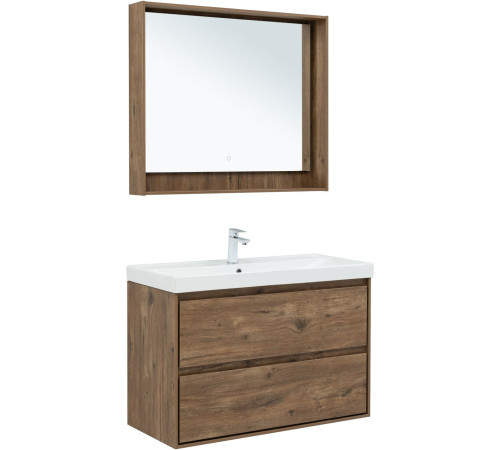 Тумба под раковину Aquanet Милан 100 дуб рустикальный