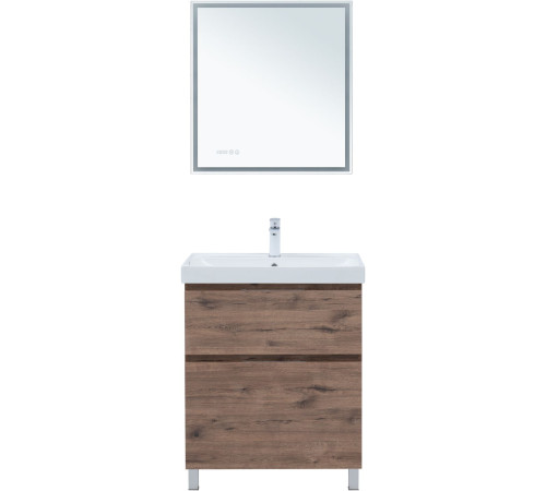 Тумба под раковину Aquanet Алвита New 70 напольная, дуб веллингтон табак