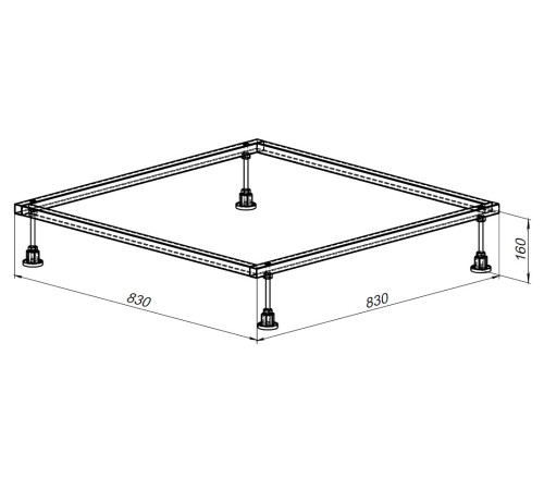 Каркас для поддона Allen Brau 90х90 8.00001