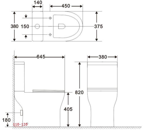 Унитаз с бачком напольный Aquanet Rimless Roll 2-C CL-12289