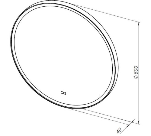 Зеркало Aquanet Тренд 80 черный