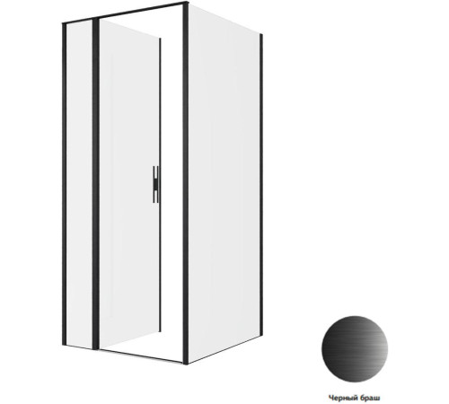 Душевой уголок Allen Brau Priority 90x100 3.31027.BBA + 3.31048.BBA черный браш