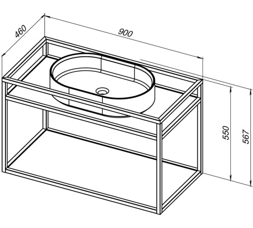 Консоль под раковину Allen Brau Liberty 90 1.33003.60 медь браш