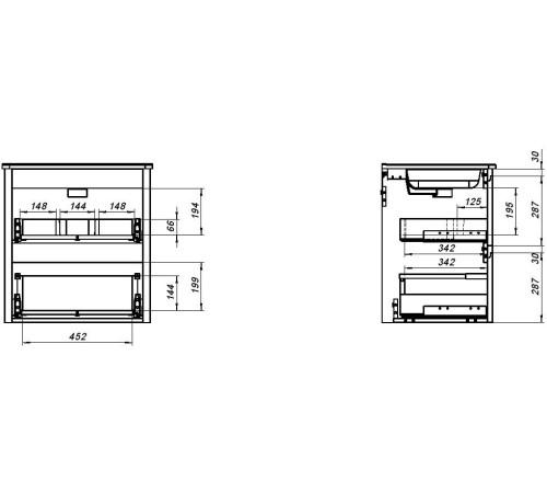 Тумба под раковину Allen Brau Gravity 60 1.370008.PGM платина матовый