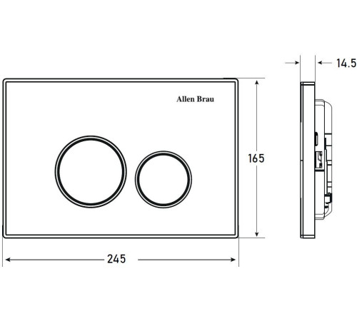 Клавиша смыва Allen Brau Priority 9.20001.00 хром