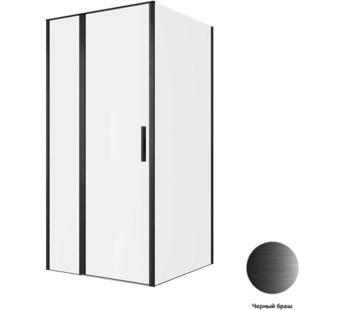 Душевой уголок Allen Brau Priority 100x100 3.31030.BBA + 3.31048.BBA черный браш