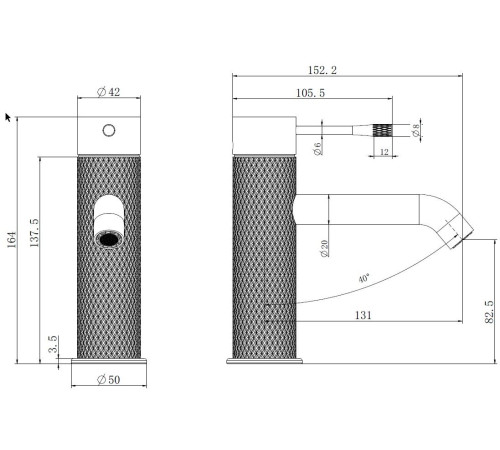 Смеситель для раковины Allen Brau Priority 4.0 5.31С01-BN никель браш