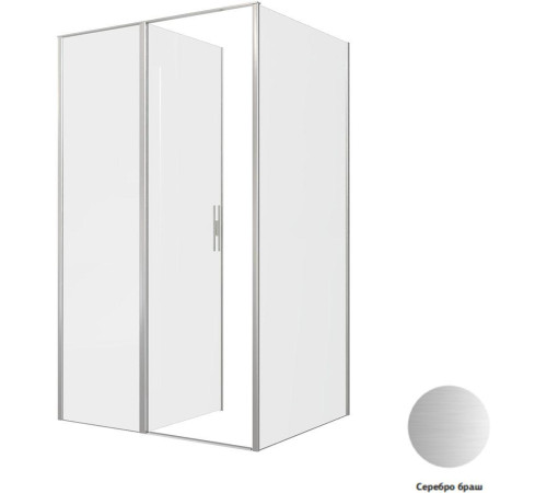 Душевой уголок Allen Brau Priority 120x100 3.31032.BA + 3.31047.BA серебро браш