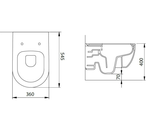 Чаша подвесного унитаза Allen Brau Priority 4.31001.31 черный матовый