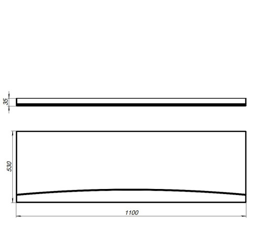Фронтальный экран Aquanet Seed 100