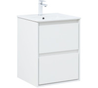 Тумба под раковину Aquanet Милан 50 белый глянец