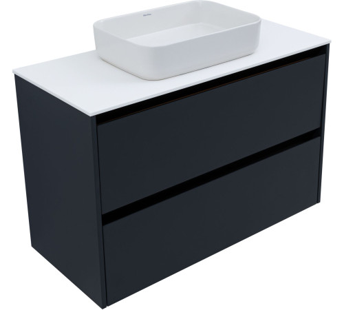 Тумба под раковину Allen Brau Activity 100 1.34006.AM антрацит матовый/черный браш