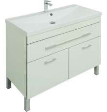 Тумба с раковиной Aquanet Верона 100 белый (напольная 1 ящик 2 дверцы)