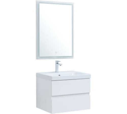 Мебель для ванной Aquanet Беркли 60 белый глянец (2 ящика)