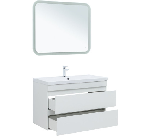 Тумба под раковину Aquanet Нота New 100 белый глянец