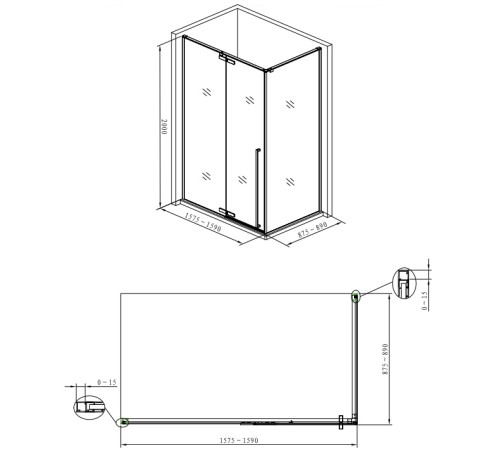Душевой уголок Allen Brau Fantasy 160x90 3.11005-00 хром