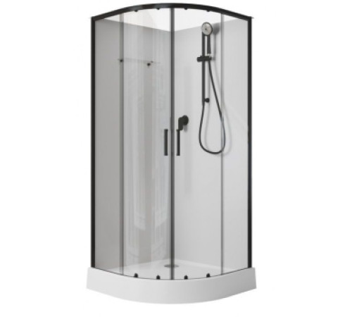 Душевая кабина Aquanet Passion EVO 100R Black 100x100