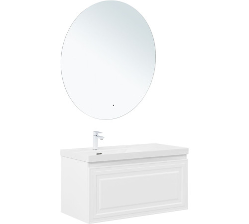Тумба под раковину Aquanet Агата 100 белый сатин