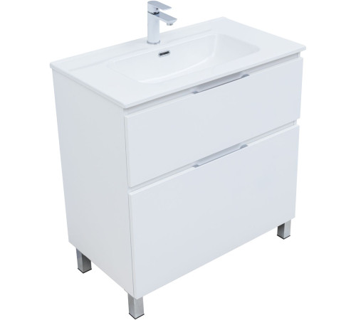 Тумба под раковину Aquanet Алвита New 80 напольная, белый матовый
