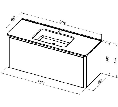 Тумба под раковину Allen Brau Gravity 120 1.370015.AM антрацит матовый