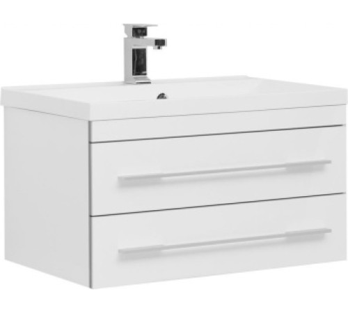 Тумба с раковиной Aquanet Верона 75 белый (подвесная 2 ящика)