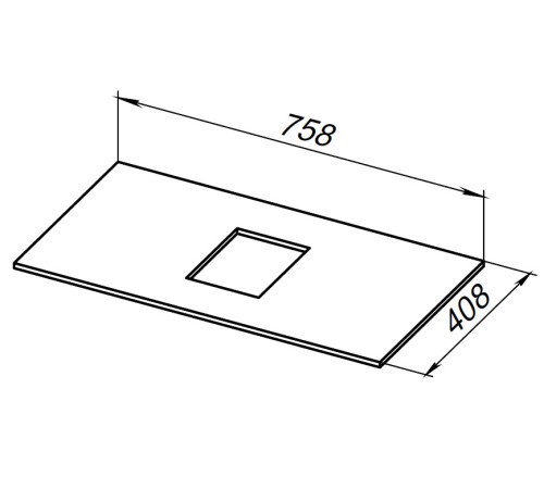 Столешница Allen Brau Priority 80 1.31010.G-S серый структ