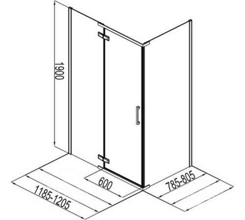 Душевой уголок Aquanet Logic RC1200 AE32-S-120x80U-CT 1200x800, прозрачное стекло
