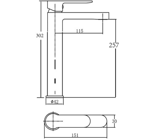 Смеситель для раковины Aquanet Passion AF300-11B