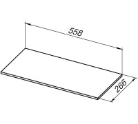 Полка для стеллажа Allen Brau Liberty 60 1.33010.M мрамор
