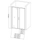 Душевая дверь Aquanet SD-1000A 100, прозрачное стекло
