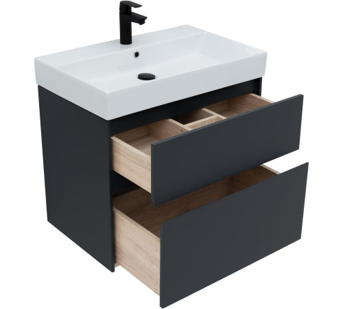 Тумба под раковину Aquanet Бруклин 70 антрацит матовый