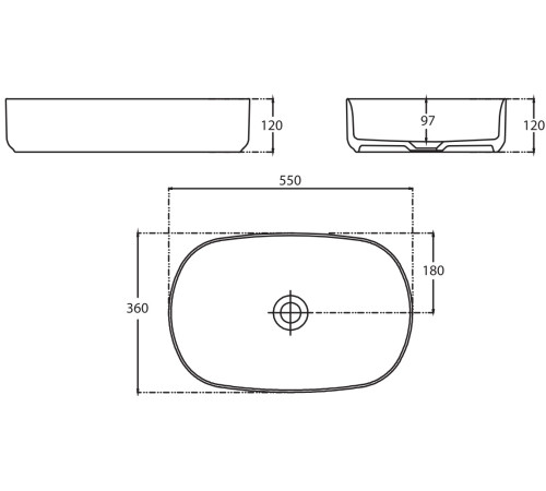 Раковина накладная Allen Brau Fantasy 55 4.11022.BD бордо
