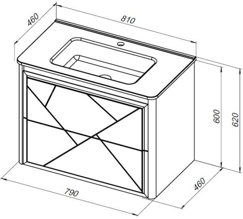 Тумба под раковину Allen Brau Paris 80 1.360001.BGM синий матовый