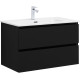 Тумба под раковину Aquanet Вега 2.0 80 черный