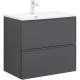 Тумба под раковину Aquanet Арт 75 ясень графит
