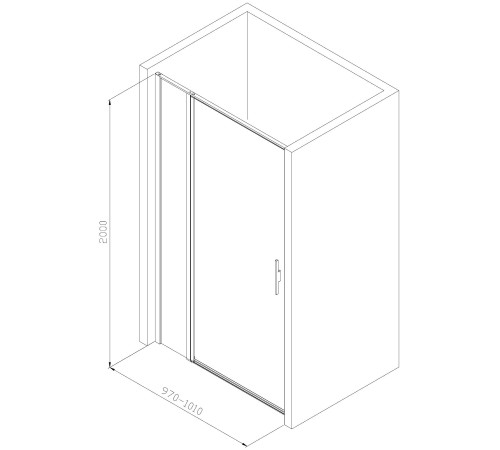 Душевая дверь Allen Brau Priority 100 3.31004.00G хром