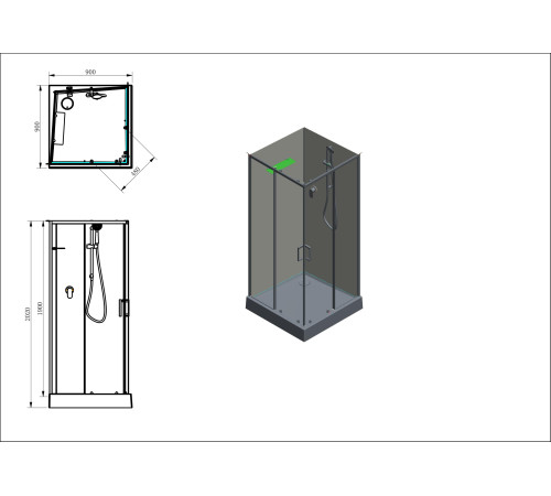 Душевая кабина Aquanet Passion EVO S Квадрат White 90x90, набор