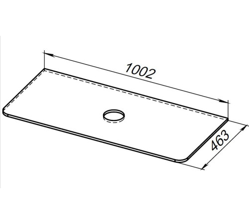 Столешница Allen Brau Paris 100 1.36015.ST акриловый камень сатин