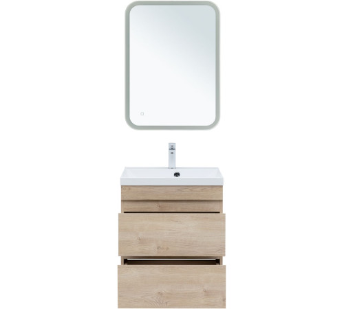 Тумба под раковину Aquanet Нота New 60 дуб светлый