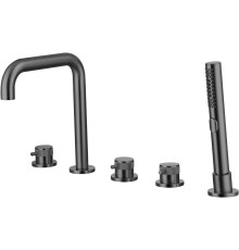 Смеситель на борт ванны Allen Brau Priority 5.31007-MG (с внутренней частью) графит браш