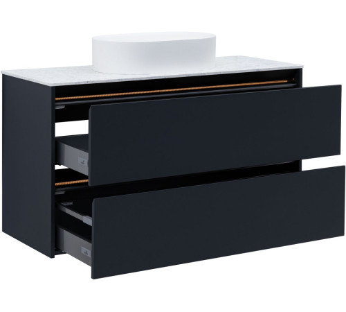 Тумба под раковину Allen Brau Activity 120 1.34007.AM антрацит матовый/черный браш
