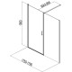 Душевая дверь Aquanet Cinetic 180, прозрачное стекло (AE12-N-90H190U-CT + AE12-F-90H190U-CT)