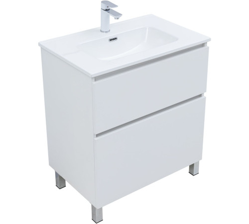 Тумба под раковину Aquanet Вега 70 напольная, белый глянец