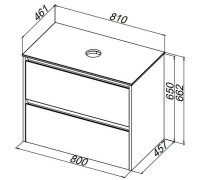 Столешница Allen Brau Activity 80 1.35022.ON акриловый камень оникс