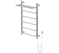 Полотенцесушитель электрический Aquanet Fiona 80х50 Тэн справа, с полкой
