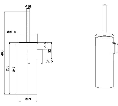 Ершик для унитаза Allen Brau Priority 6.31A09-00 хром