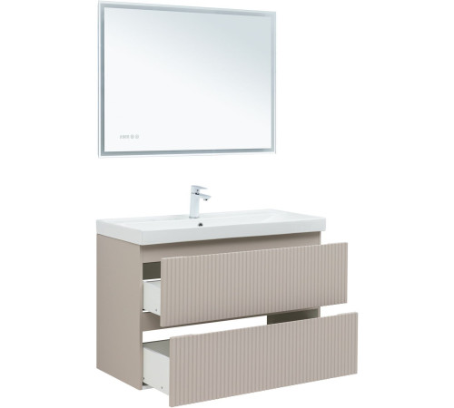 Тумба под раковину Aquanet Джейн (Flat) 100 бежевый